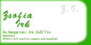 zsofia irk business card
